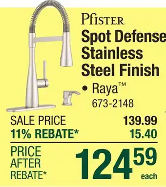 Menards Pfister Raya One-Handle Pull-Down Spot Defense Stainless Kitchen Faucet offer