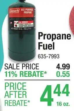 Menards Coleman All-Purpose 16oz Filled Propane Tank offer