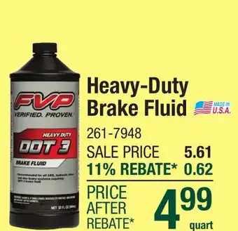 Menards FVP Heavy-Duty DOT3 Brake Fluid - 1 Quart offer