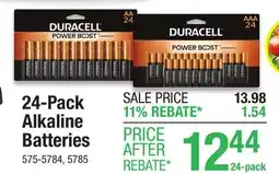 Menards Duracell Coppertop AA Alkaline Batteries - 24 pack offer