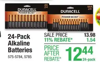 Menards Duracell Coppertop AA Alkaline Batteries - 24 pack offer