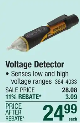 Menards IDEAL Non Contact Voltage Sensor offer