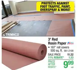 Menards Trimaco Easy Mask 36 x 167' Red Rosin Paper offer