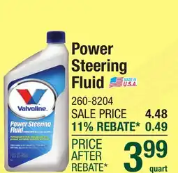 Menards Valvoline Power Steering Fluid - 1 Quart offer