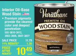 Menards Varathane Premium Interior Oil-Base Black Wood Stain - 1 qt offer