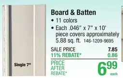 Menards Board & Batten offer