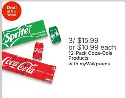 Walgreens 12-Pack Coca-Cola Products offer