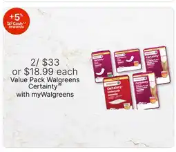 Walgreens Walgreens Certainty offer