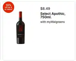 Walgreens Select Apothic, 750ml offer