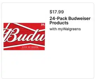 Walgreens 24-Pack Budweiser Products offer