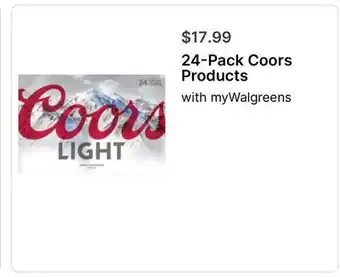 Walgreens 24-Pack Coors Products offer