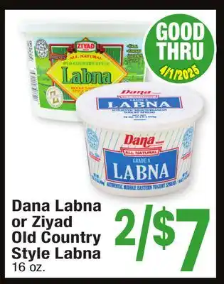 Jewel-Osco Dana Labna or Ziyad Old Country Style Labna offer