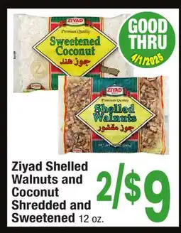 Jewel-Osco Ziyad Shelled Walnuts and Coconut offer