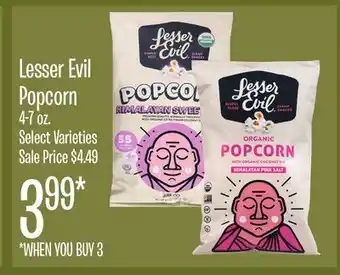 Jewel-Osco Lesser Evil Popcorn offer