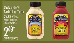 Jewel-Osco Bookbinder's Cocktail or Tartar Sauce offer