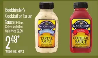 Jewel-Osco Bookbinder's Cocktail or Tartar Sauce offer