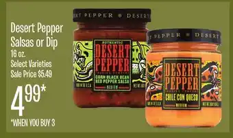 Jewel-Osco Desert Pepper Salsas or Dip offer