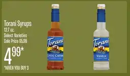 Jewel-Osco Torani Syrups offer