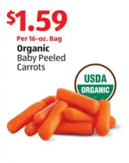 Aldi Organic Baby Peeled Carrots offer