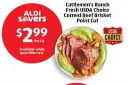 Aldi Cattlemen's Ranch Fresh USDA Choice Corned Beef Brisket offer