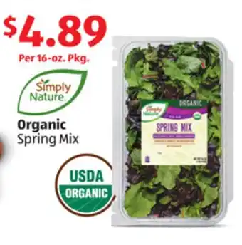 Aldi Simply Nature Organic Spring Mix offer