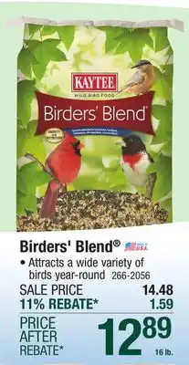 Menards KAYTEE Birders' Blend Wild Bird Food Seed - 16 lb offer