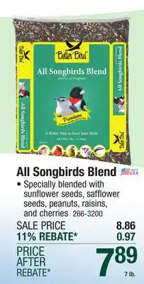 Menards Better Bird Better Blend Premium All Songbirds Blend Bird Food Seed - 7 lb offer