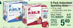 Menards BUBBL'R Twisted Elix'r Antioxidant Sparkling Water - 6 Pack offer