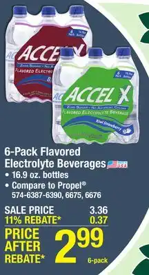 Menards Accel X Black Cherry Flavored Electrolyte Beverage - 6 Pack offer