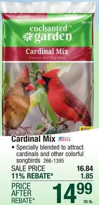 Menards Enchanted Garden Cardinal Mix Premium Wild Bird Food Seed Blend - 20 lb offer