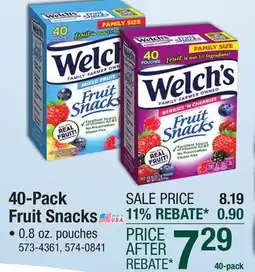 Menards Welch's Mixed Fruit Fruit Snacks - 40 Count offer