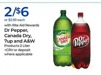 Rite Aid Dr Pepper, Canada Dry, 7up and A&W offer