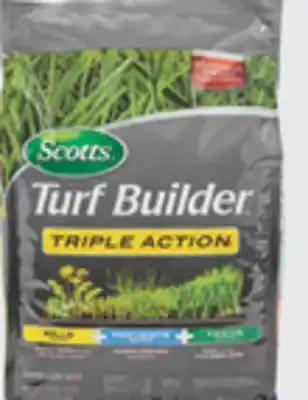 The Home Depot SCOTTS 11.31 lb. Turf Builder Triple Action Lawn Fertilizer with Weed Control & Preventer offer