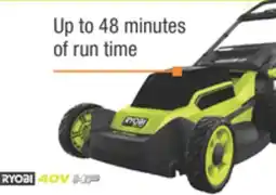 The Home Depot RYOBI HP 40V 20 Cordless Push Mower offer