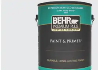 The Home Depot BEHR Premium Plus Exterior Semi-Gloss Enamel Paint offer