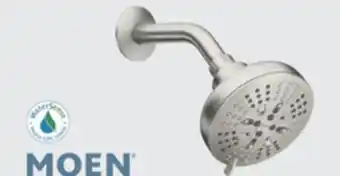 The Home Depot MOEN HydroEnergetix 8-Spray Brushed-Nickel Finish Shower Head offer