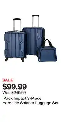 Kohl's iPack Impact 3-Piece Hardside Spinner Luggage Set offer