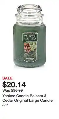 Kohl's Yankee Candle Balsam & Cedar Original Large Candle Jar offer