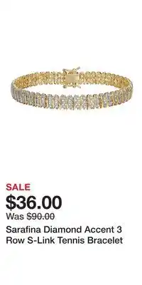 Kohl's Sarafina Diamond Accent 3 Row S-Link Tennis Bracelet offer