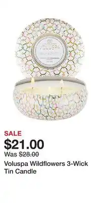 Nordstrom Voluspa Wildflowers 3-Wick Tin Candle offer