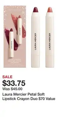 Nordstrom Laura Mercier Petal Soft Lipstick Crayon Duo $70 Value offer