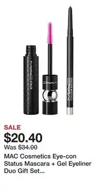 Nordstrom MAC Cosmetics Eye-con Status Mascara + Gel Eyeliner Duo Gift Set (Limited Edition) $54 Value offer