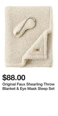 Nordstrom Original Faux Shearling Throw Blanket & Eye Mask Sleep Set offer