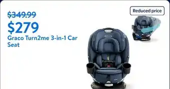 Walmart Graco Turn2Me 3-in-1 Car Seat, Rotating Convertible Car Seat, Easy Installation, Brighton offer