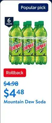 Walmart Mountain Dew The Original Soda Pop offer