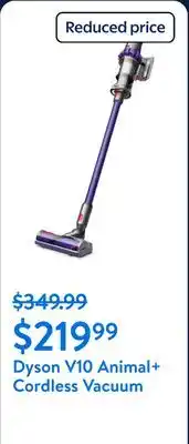 Walmart Dyson V10 Animal+ Cordless Vacuum Cleaner | Purple | Refurbished offer