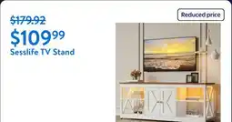 Walmart SESSLIFE White TV Stand for 65 Inch TV, Modern TV Cabinet with LED Light offer