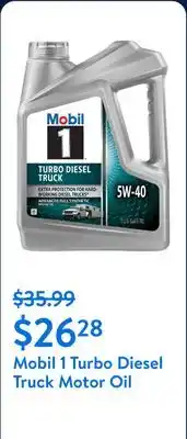 Walmart Mobil 1 Turbo Diesel Truck Full Synthetic Motor Oil 5W-40 offer