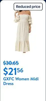 Walmart GXFC Women Midi Dress Strapless Long Sleeve Floral Dress for Daily offer