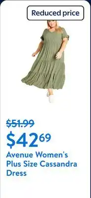 Walmart Avenue Women's Plus Size Cassandra Dress offer